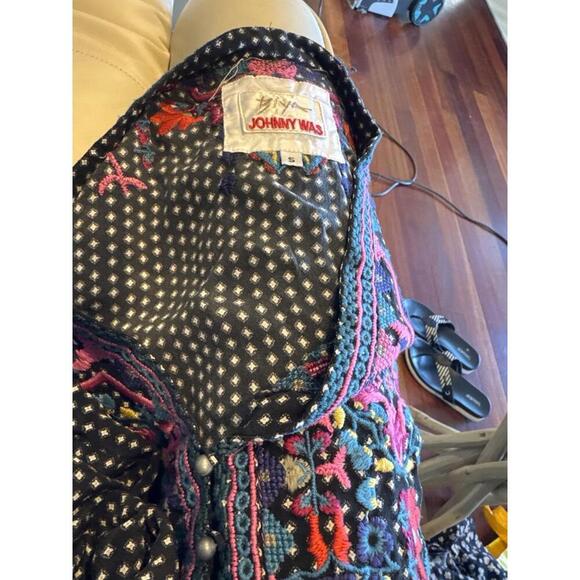 Johnny Was Biya Embroidered Dress Silk Boho Festival Luxe Tunic Artsy - Picture 3 of 8